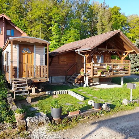 Waldighoffen Location Type Gite, Chambre D'Hote, Meuble De Tourisme Dans Joli Petit Chalet Typique Et Ou Jolie Roulotte Type Boheme מראה חיצוני תמונה